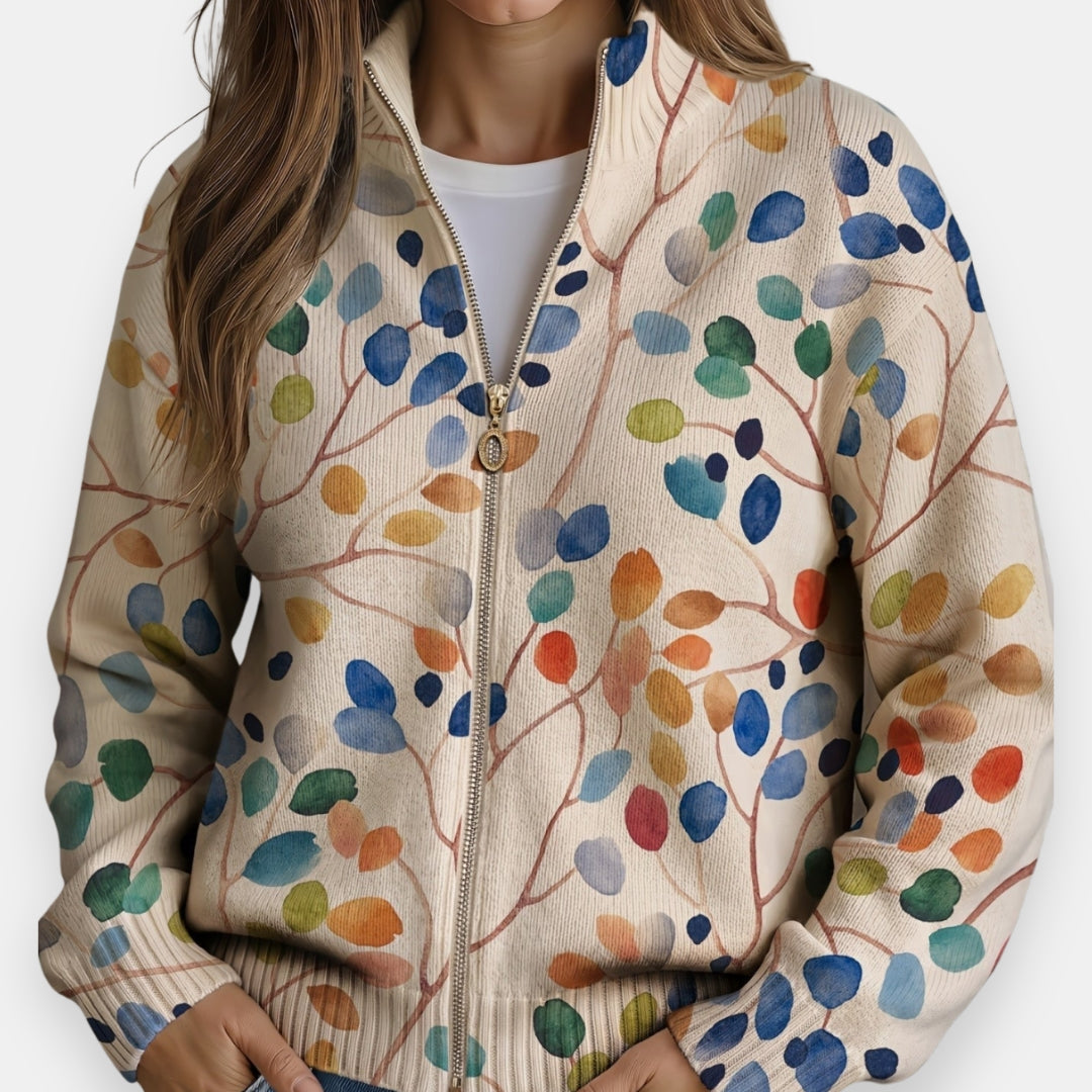 Clio | Veste Zippée Florale