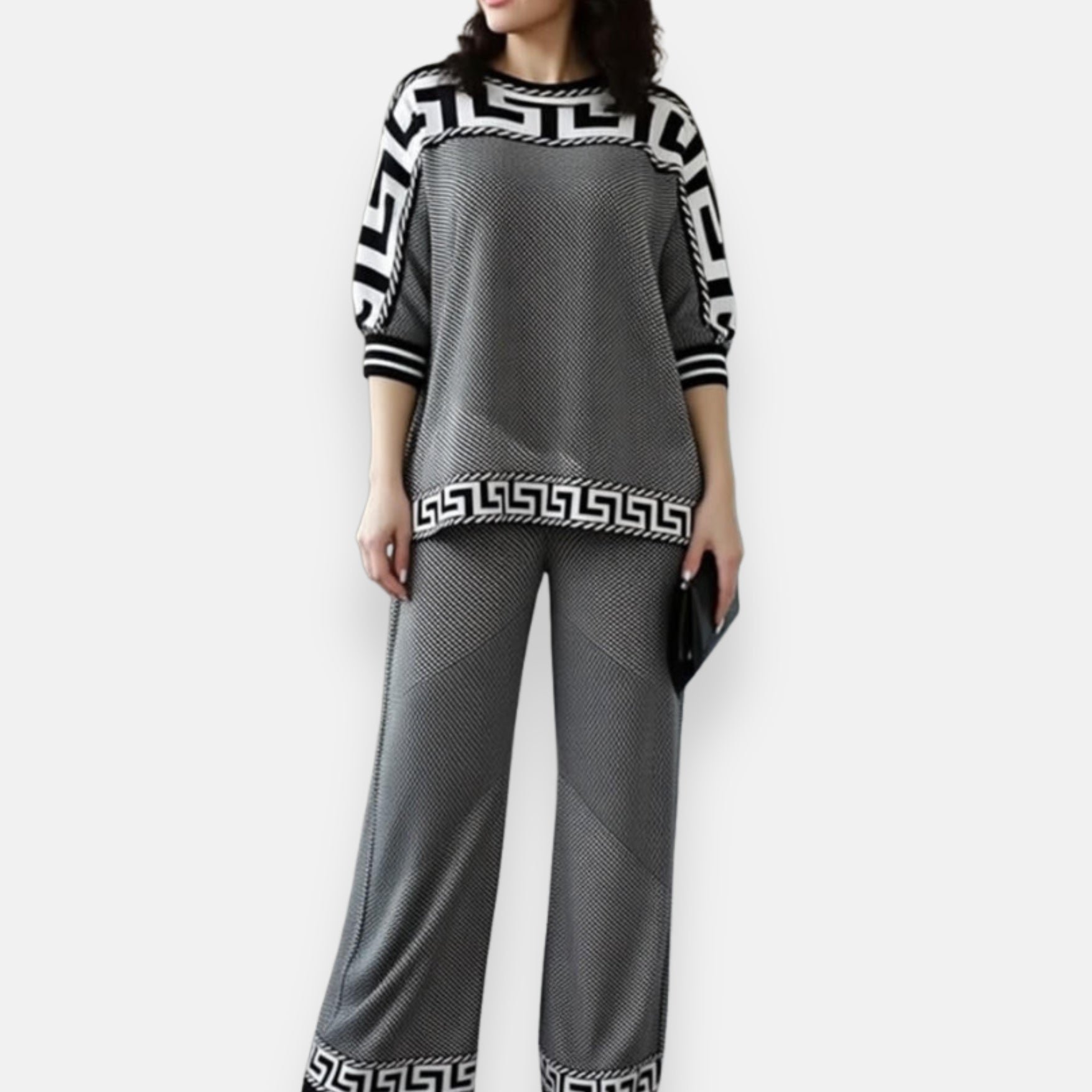 Évanna | Ensemble maille graphique