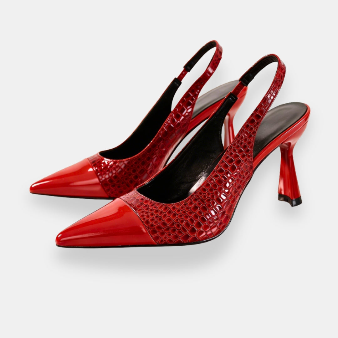 Brilvoise | Escarpins slingback croco sculpté