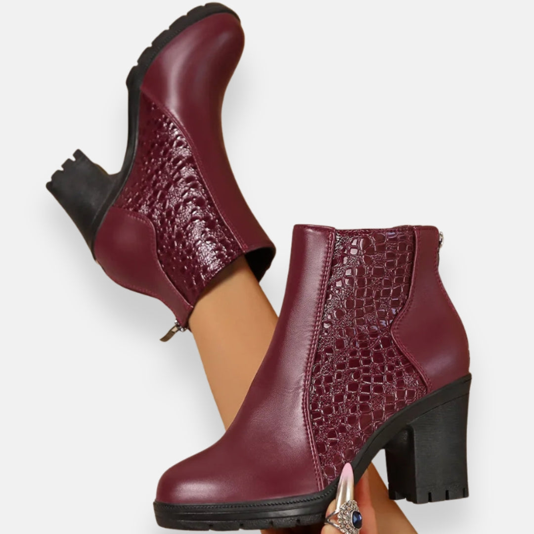 Callista | Bottines à Talon Texturées