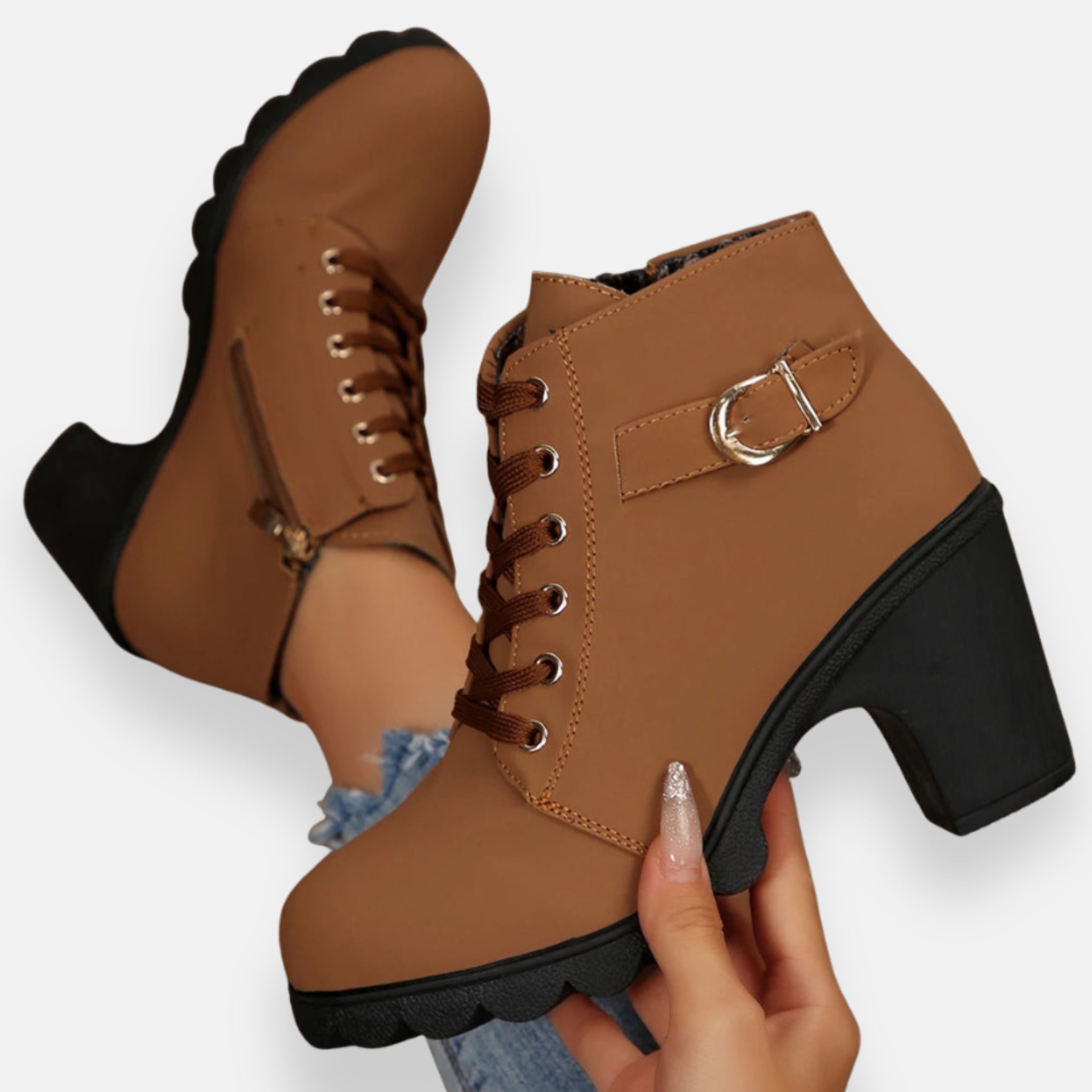 Isaura | Bottines à Talon et Lacets