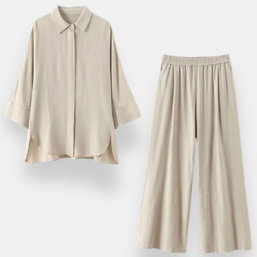 Aubertine | Ensemble chemise pantalon large