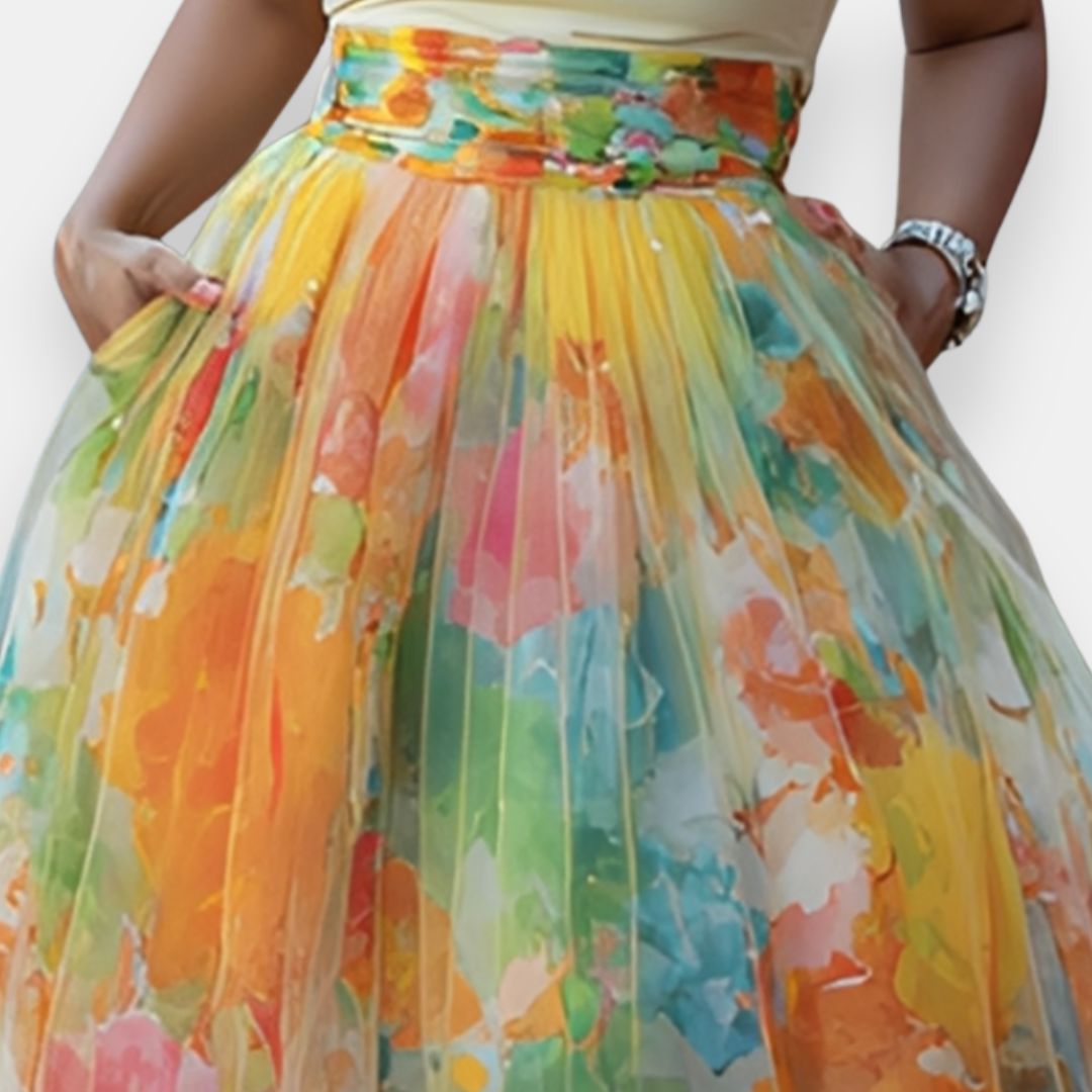 Brunehilte | Jupe Tulle Fleurie