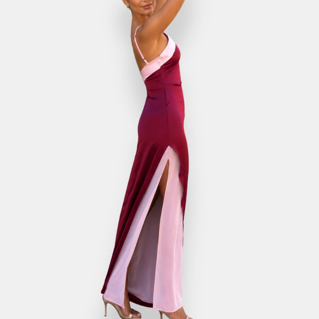 Rovanne | Robe Satinée Bicolore