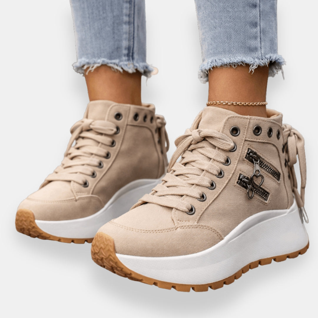 Elvinde | Sneakers montantes zippées