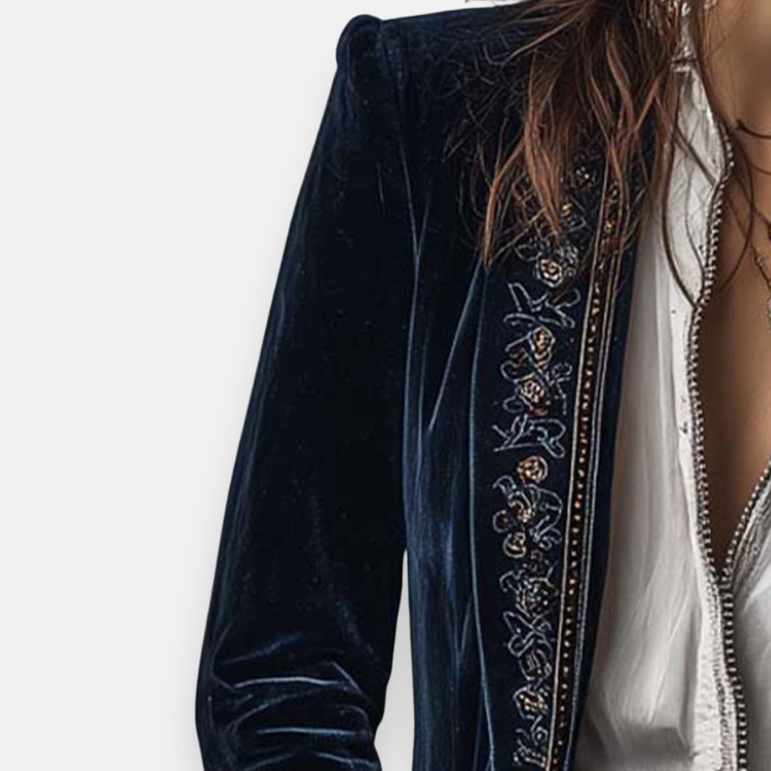 Garbiñe | Veste en Velours à Fermeture Zippée