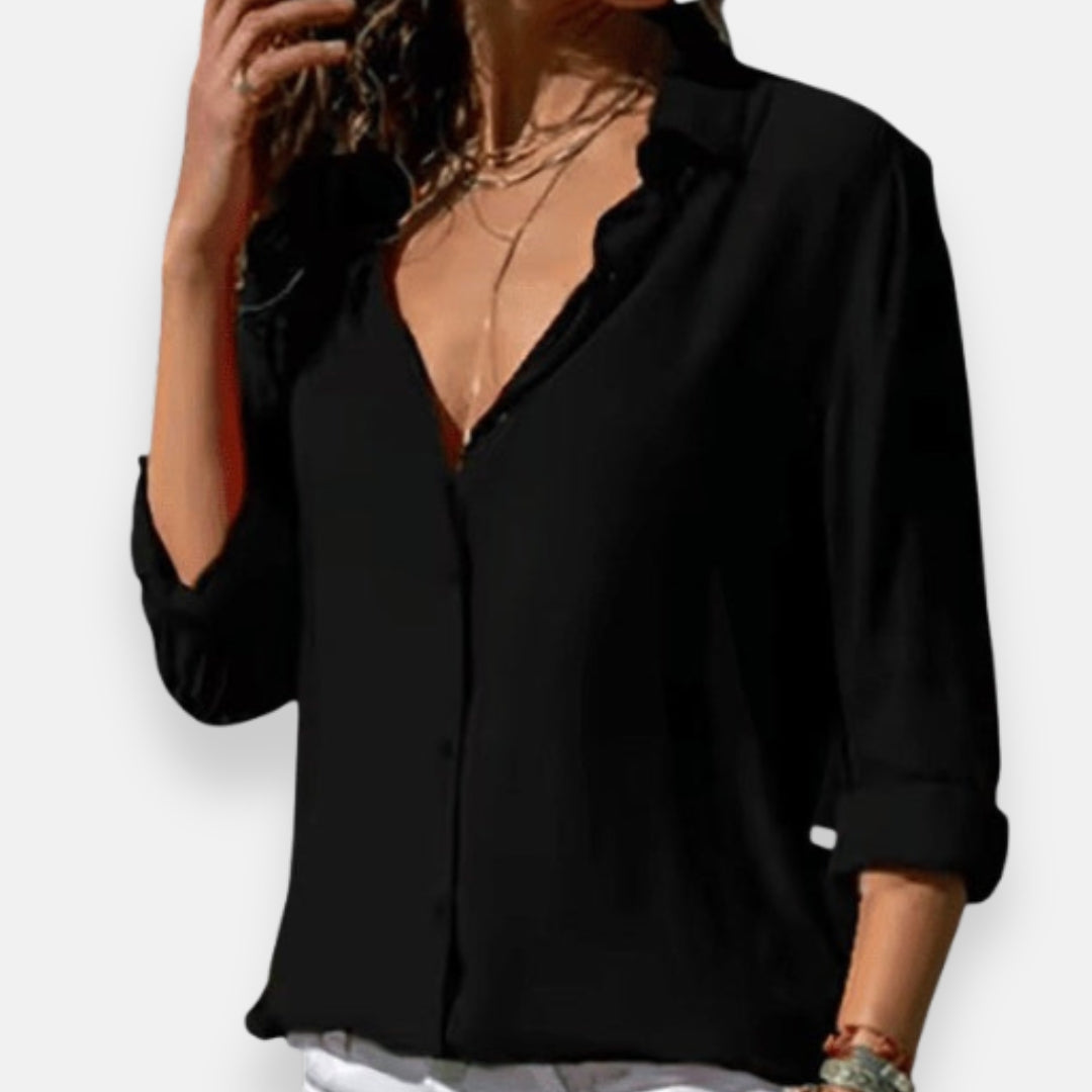 Annick | Chemise fluide à col classique