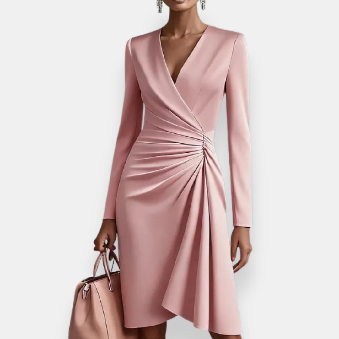Cariste | Robe drapée élégante