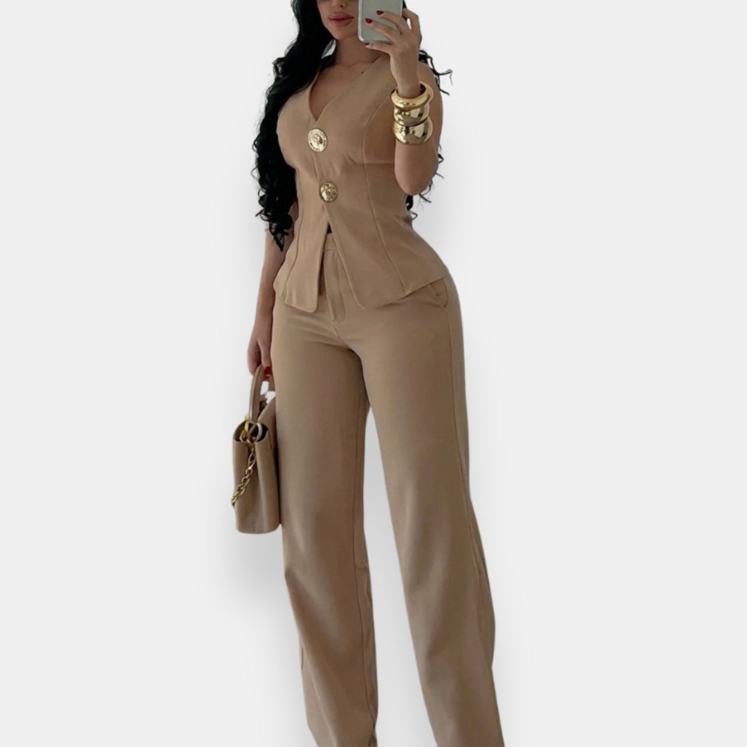 Brevonde | Ensemble Gilet Pantalon Large