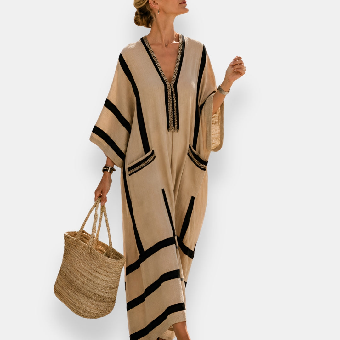 Ophéa | Robe Kaftan Rayée
