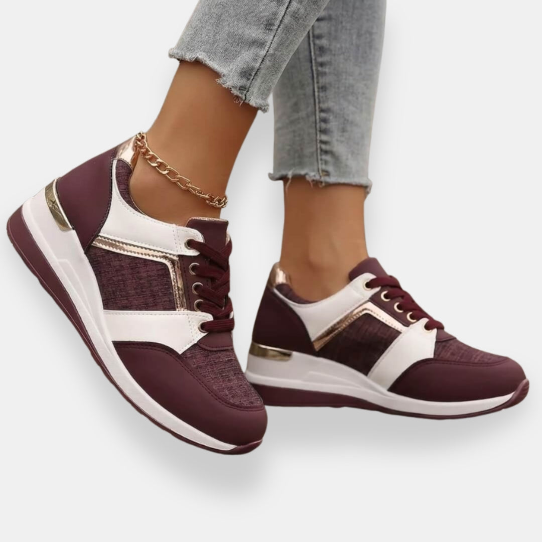 Maugine | Sneakers tricolores compensées