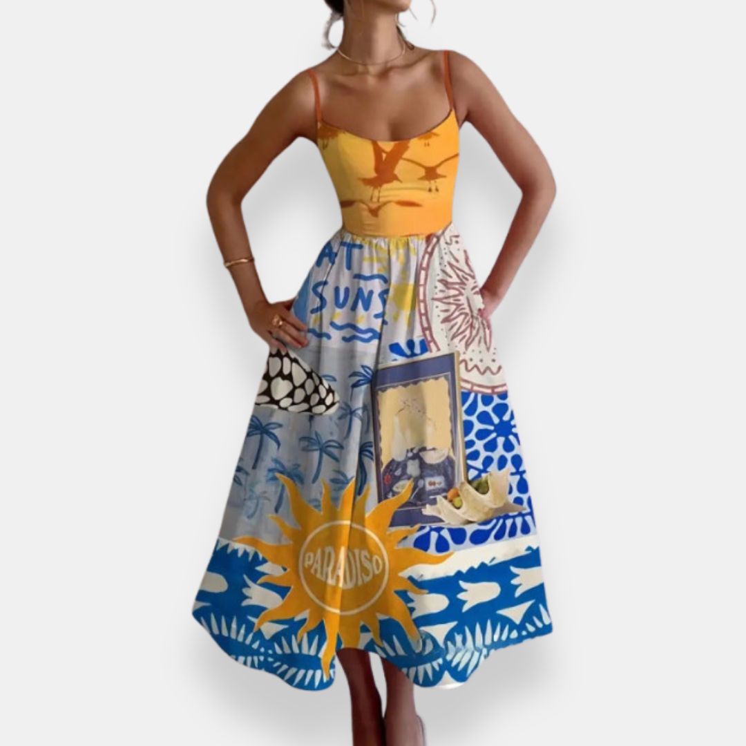 Helvine | Nautical print dress