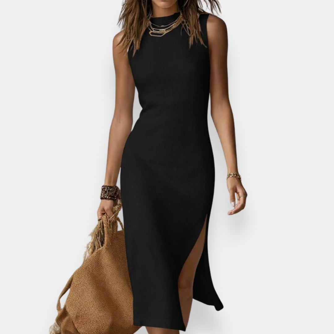 Aremberge | Robe midi ajustée fente