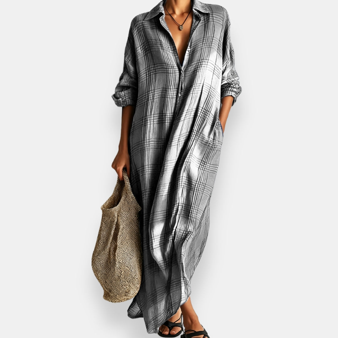 Ondée | Robe Chemise Carreaux