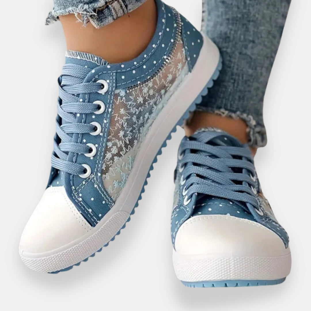 Caëlvoire | Sneakers brodées détail zip
