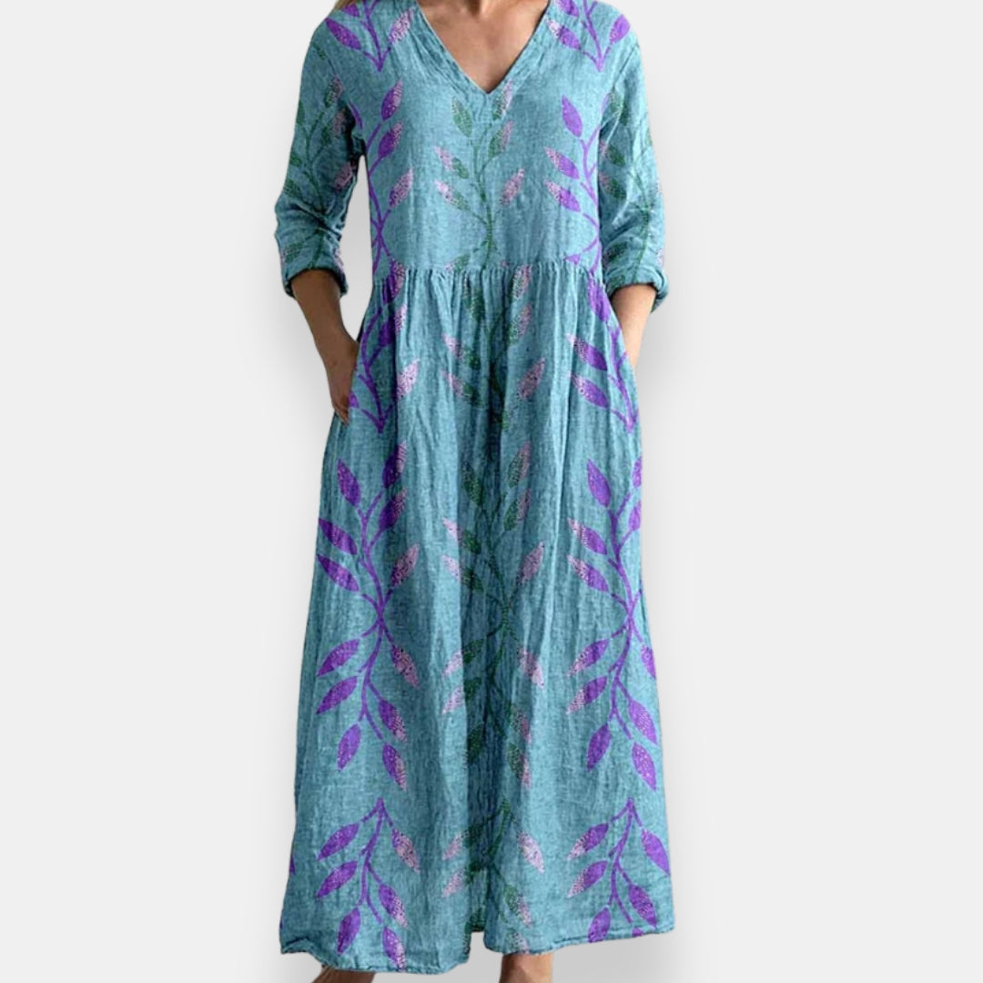 Irys | Robe maxi cœurs floraux