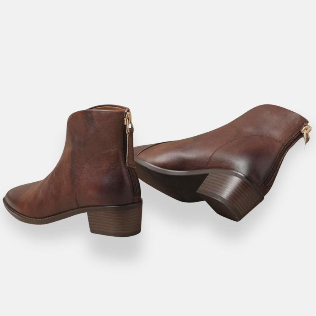 Angèle | Bottines en cuir à talon