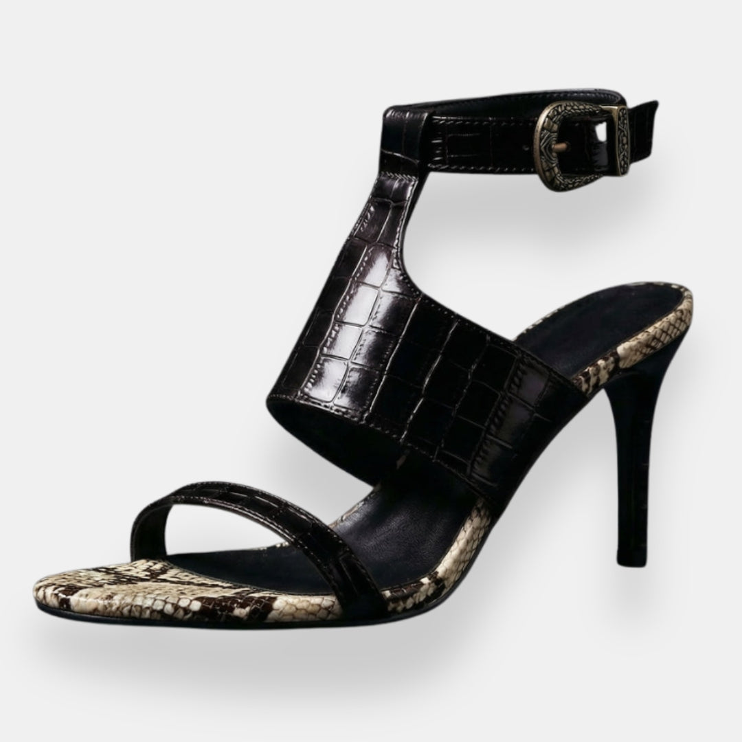 Aldegonde | Sandales talon croco