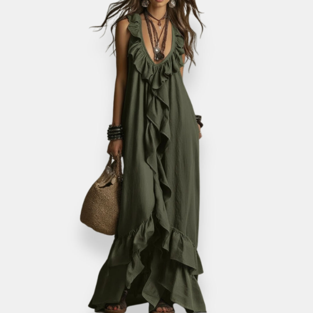 Fenella | Robe longue à volants