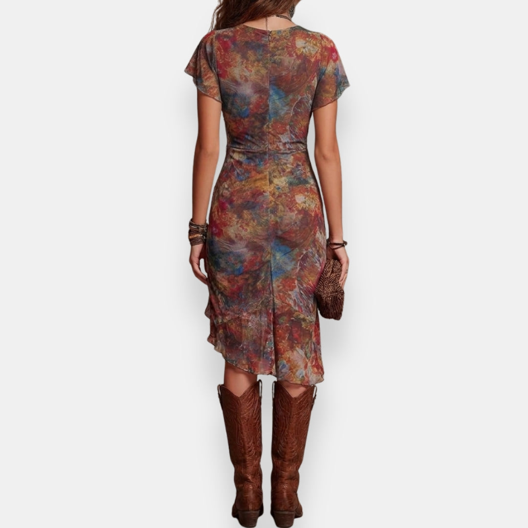 Helvinthe | Robe Imprimée Fendue