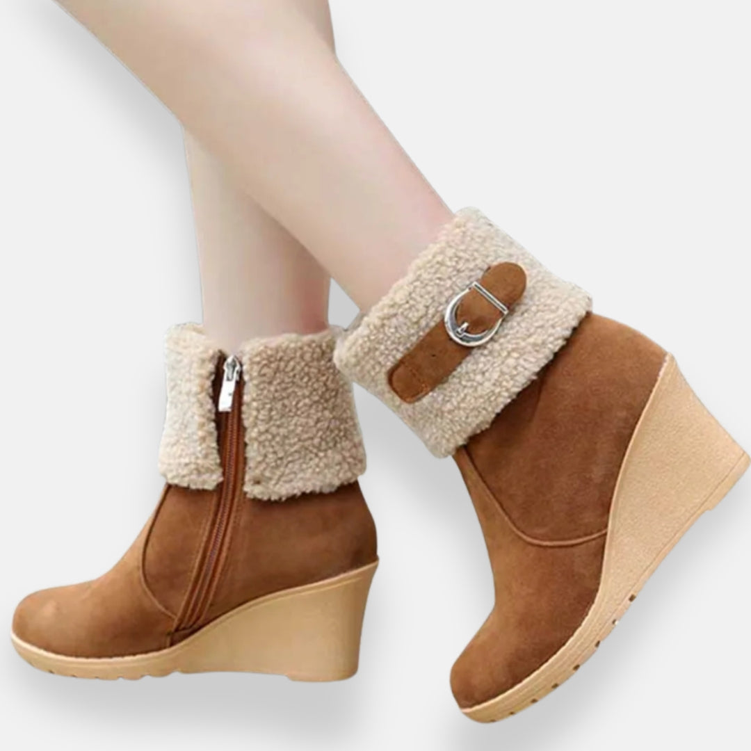 Amarylle | Bottines Doublées à Talon Compensé