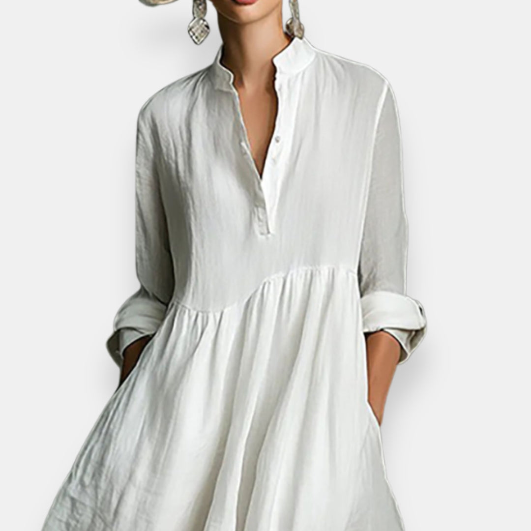 Pétronille | Robe évasée volantée