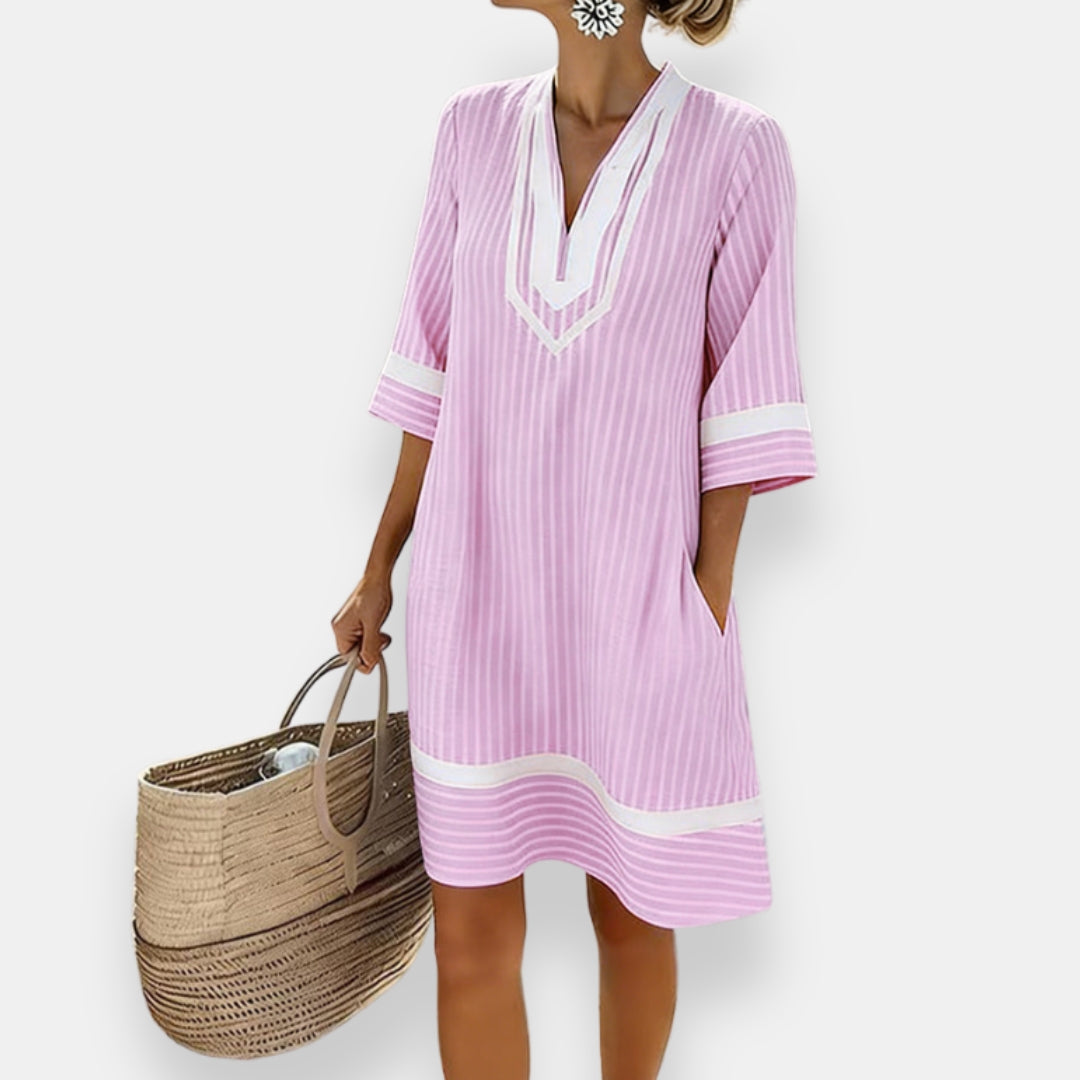 Vivette | Robe plastron plissé