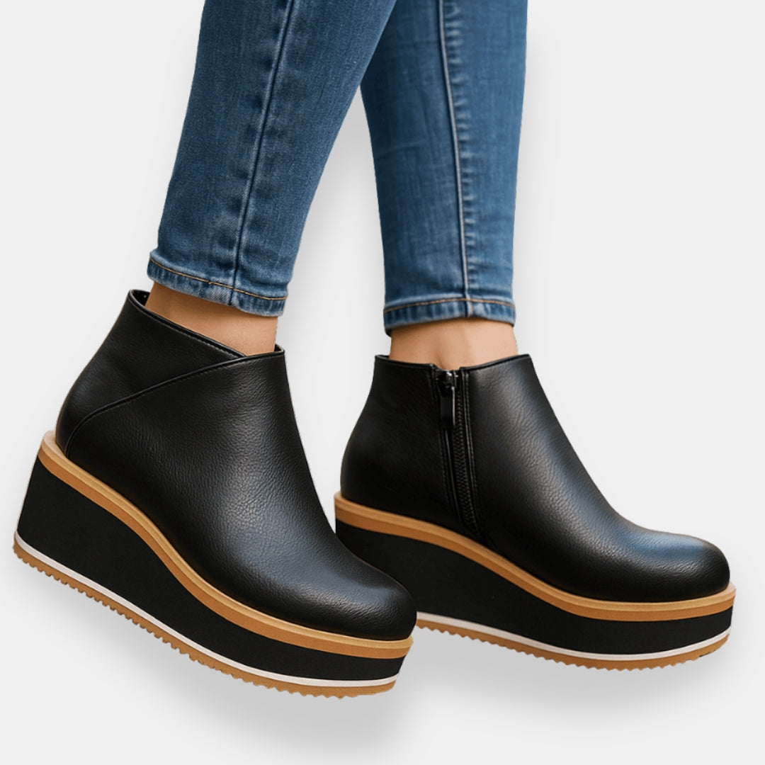 Roumane | Bottines compensées zip latéral