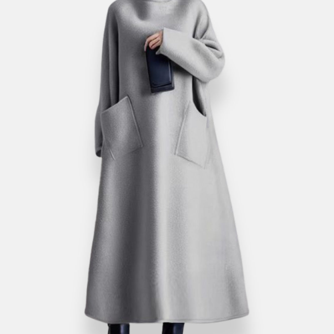 Pernelle | Robe longue col montant