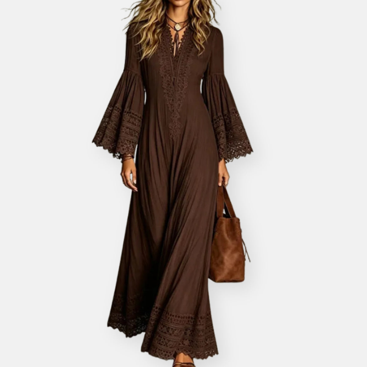 Ines | Robe Longue Bohème en Dentelle