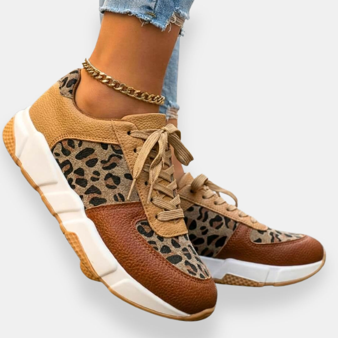 Nivose | Sneakers bicolores léopard