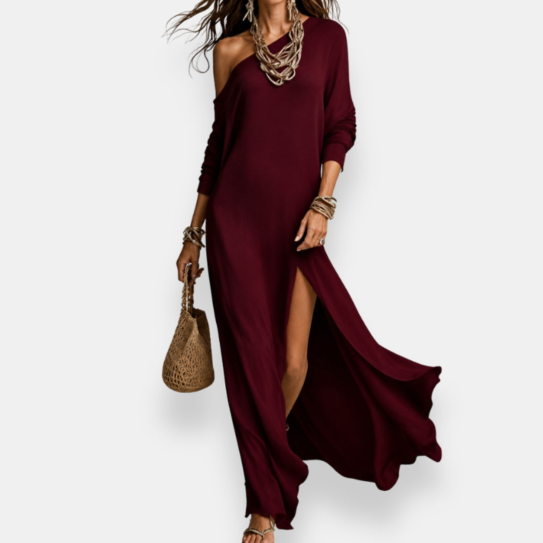 Cervaine | Robe longue épaule dénudée