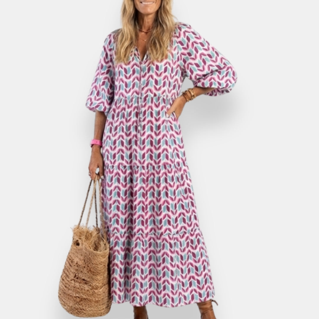 Melen | Robe Longue Étagée
