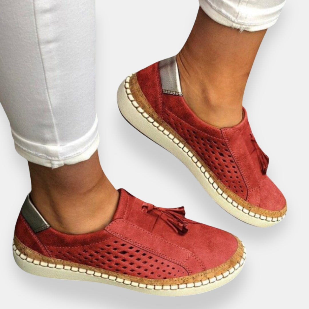 Drévoline | Mocassins ajourés à pompon
