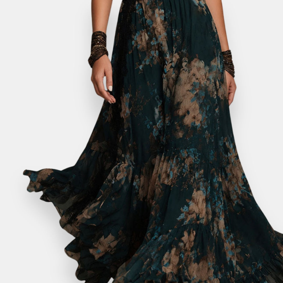 Sévrane | Robe fleurie dentelle