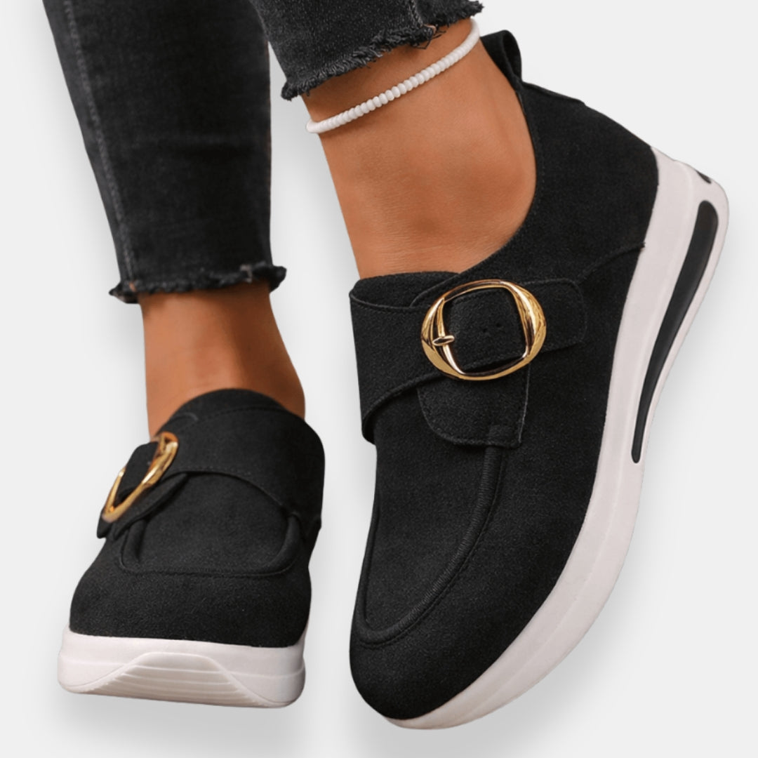 Périnelle | Mocassins compensés boucle dorée