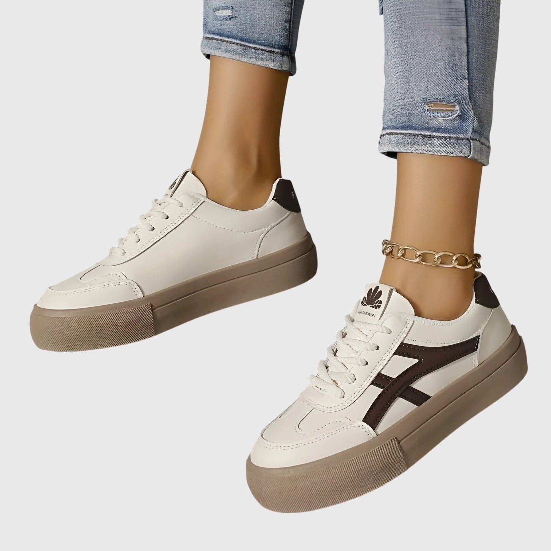 Kléovaine | Sneakers bicolores à chevron