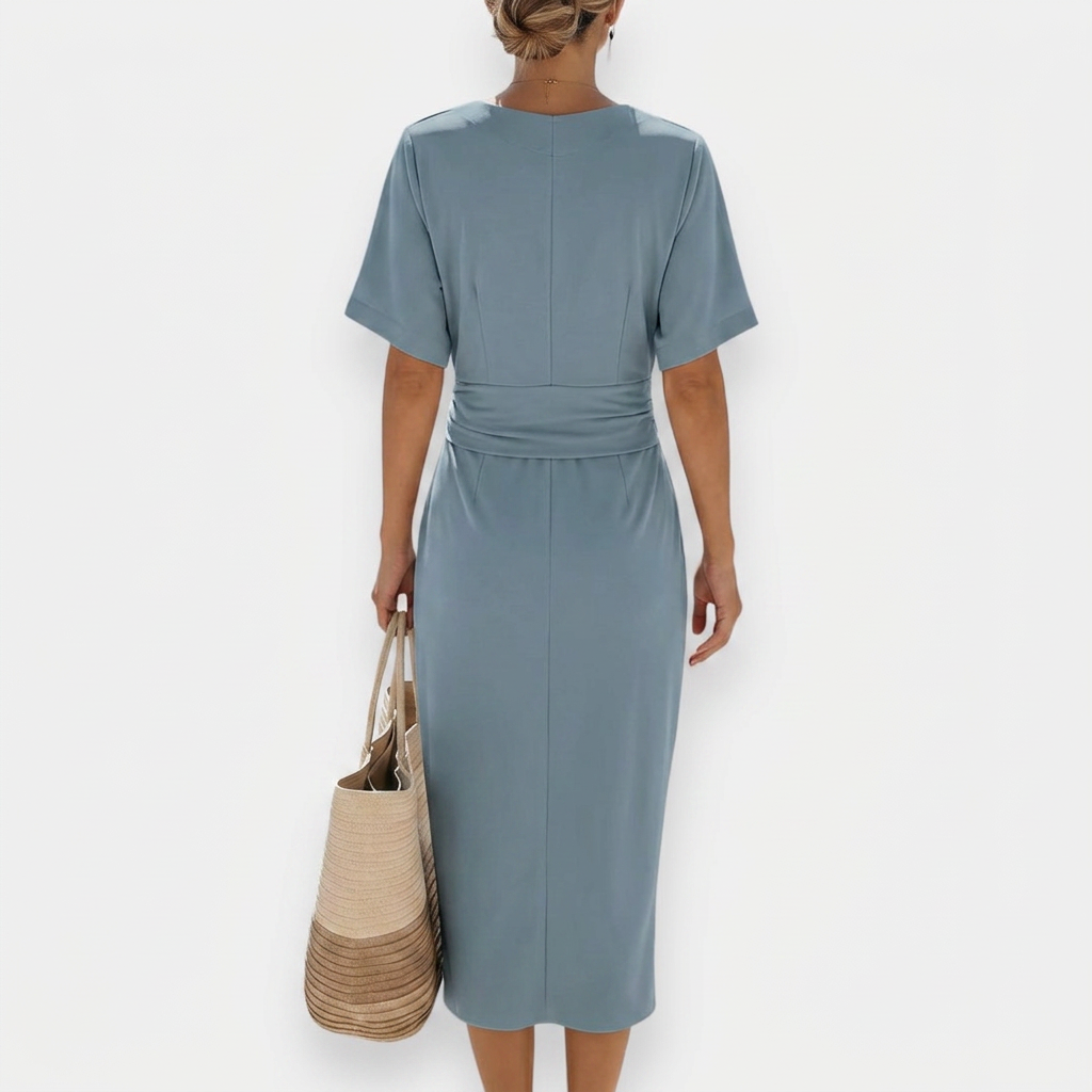 Yveline | Robe portefeuille nouée