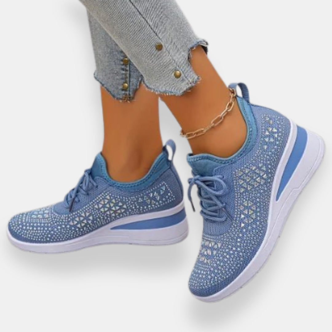Joëlvrine | Sneakers strass compensées