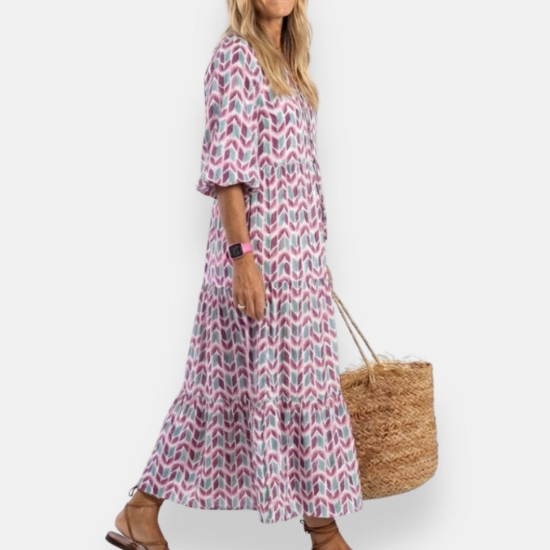 Melen | Robe Longue Étagée
