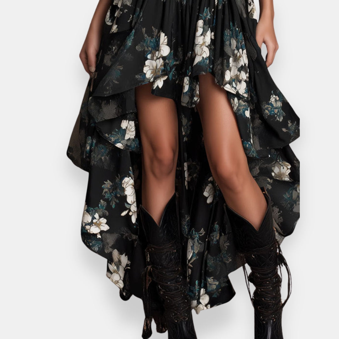 Garvianne | Robe Fleurie Asymétrique