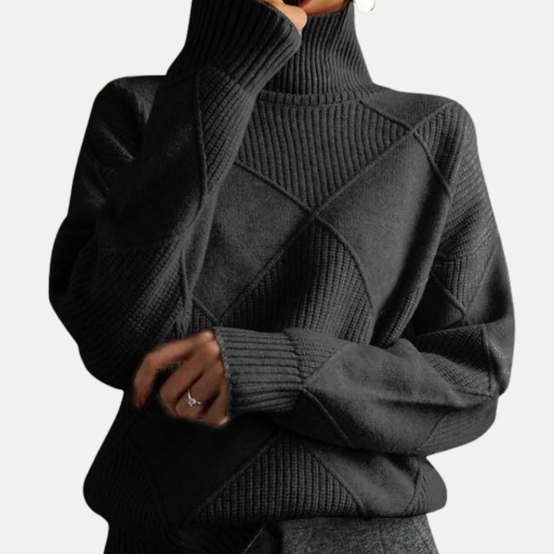 Alésia | Pull col montant texturé