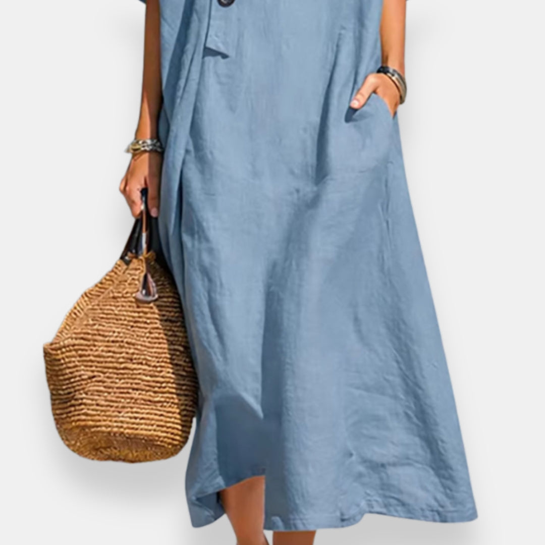 Émilienne | Robe épaule dénudée