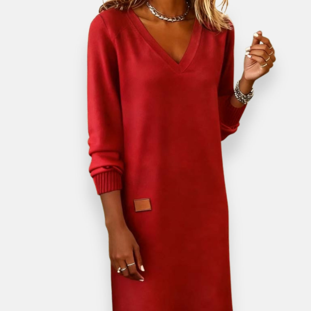 Éléoria | Robe pull à col en V