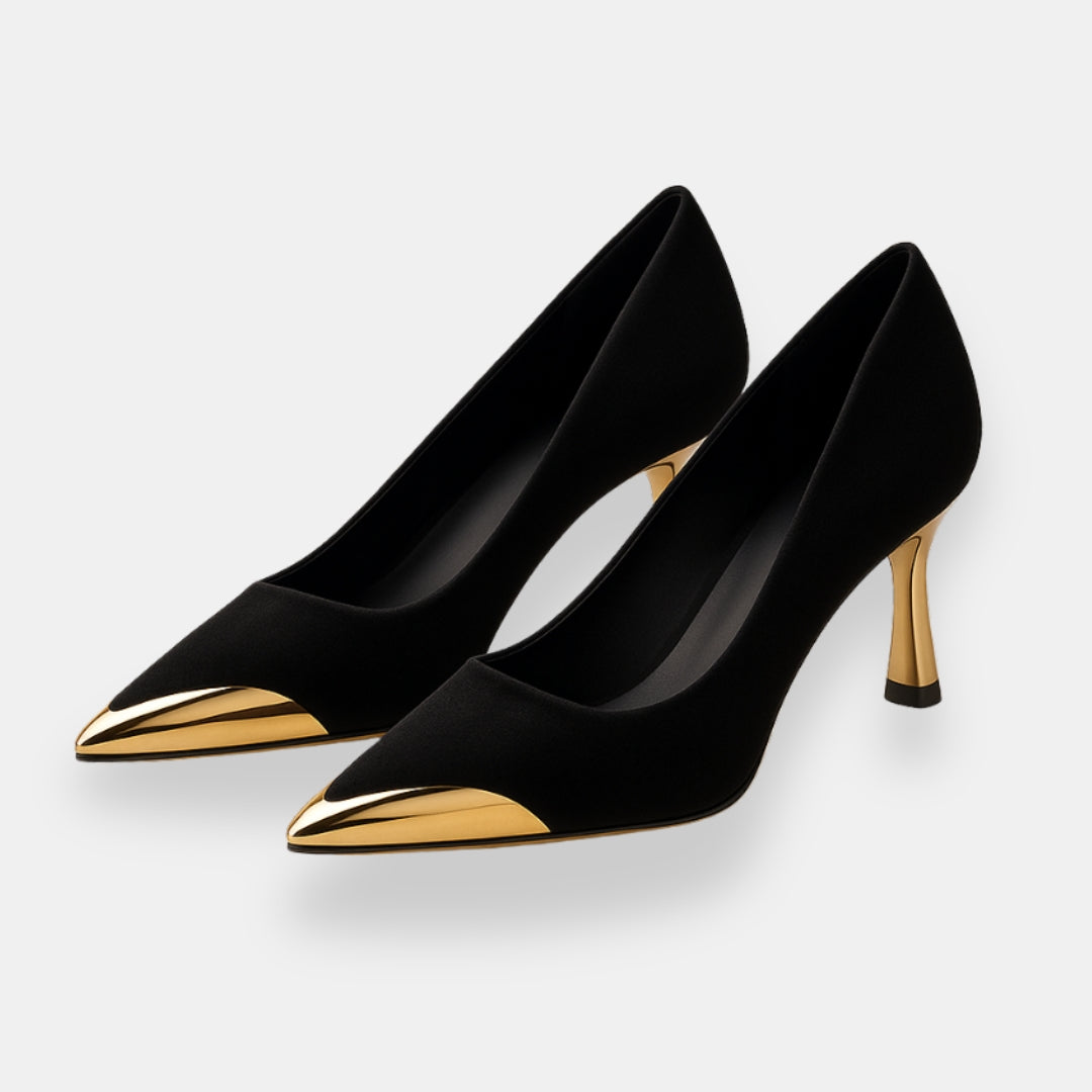 Zréolène | Escarpins bout doré sculpté