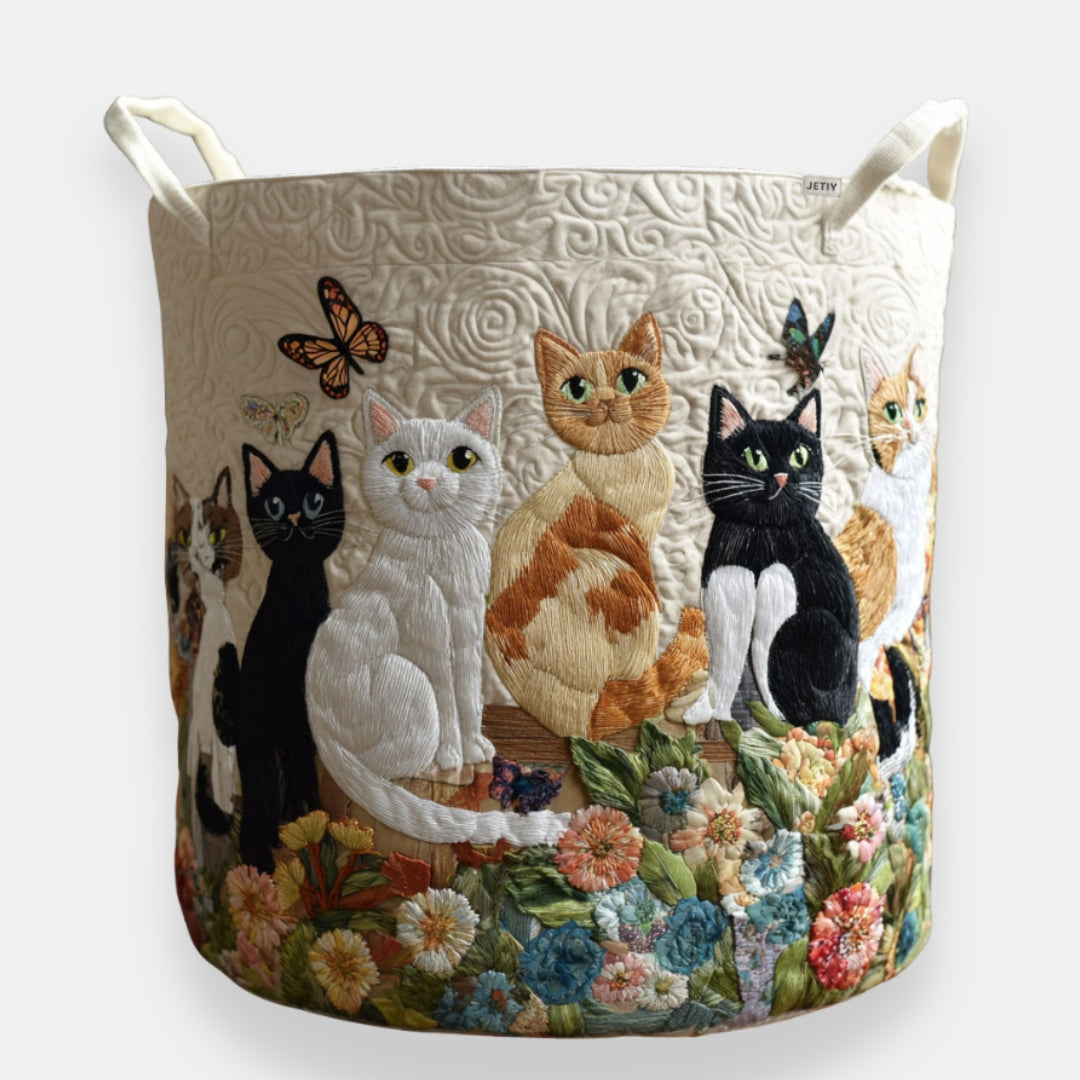 Panier Chats et Fleurs