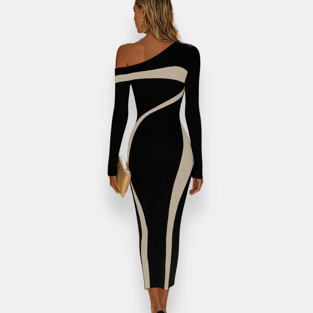 Mahéline | Robe longue asymétrique