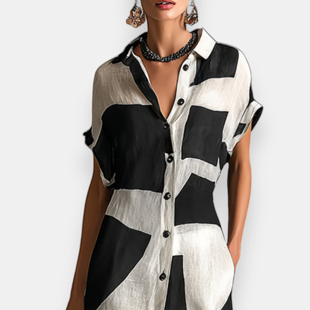 Jorvanie | Robe Chemise Graphique
