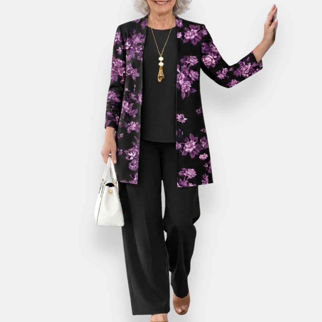 Orfanie | Ensemble veste fleurie