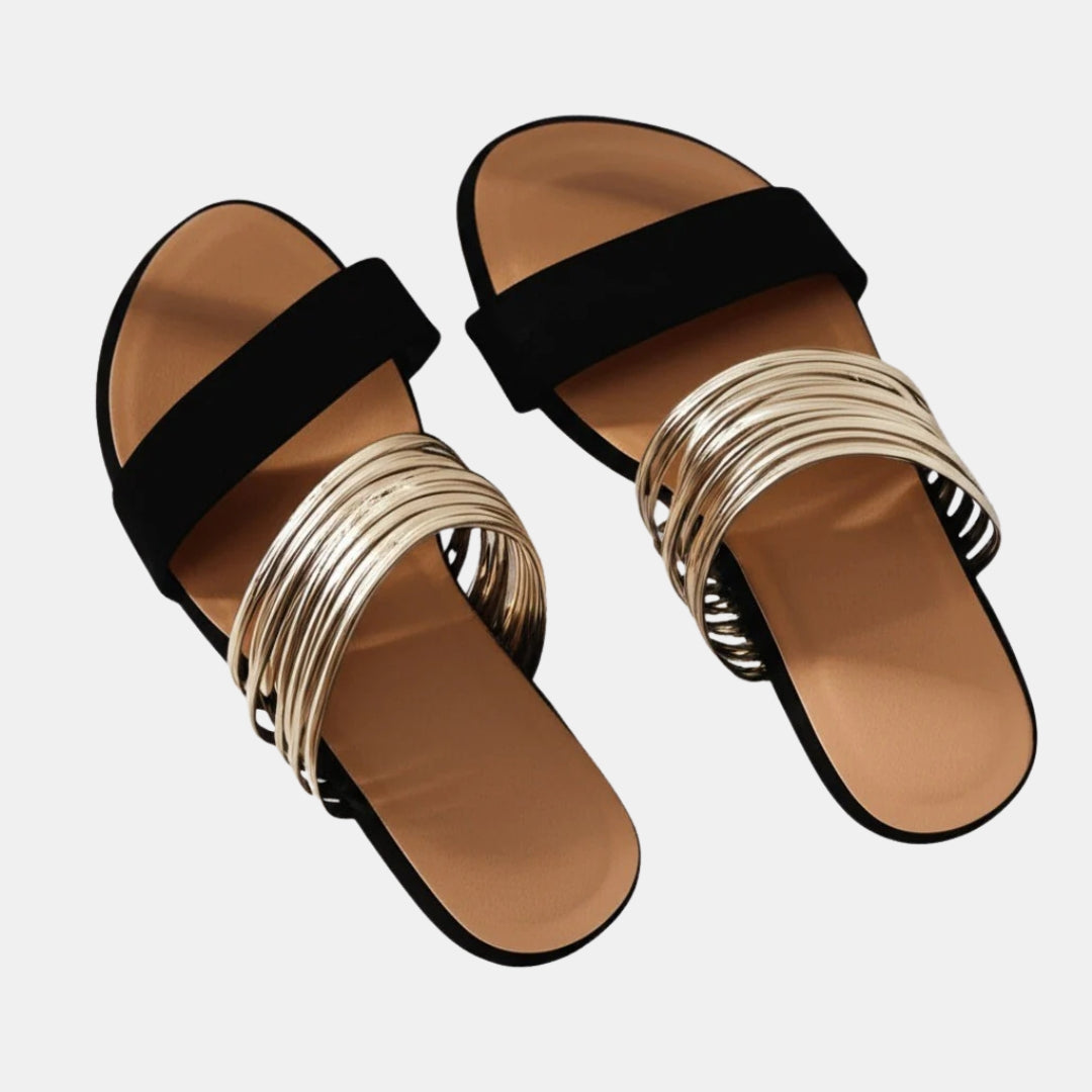 Edmée | Sandales bride dorée